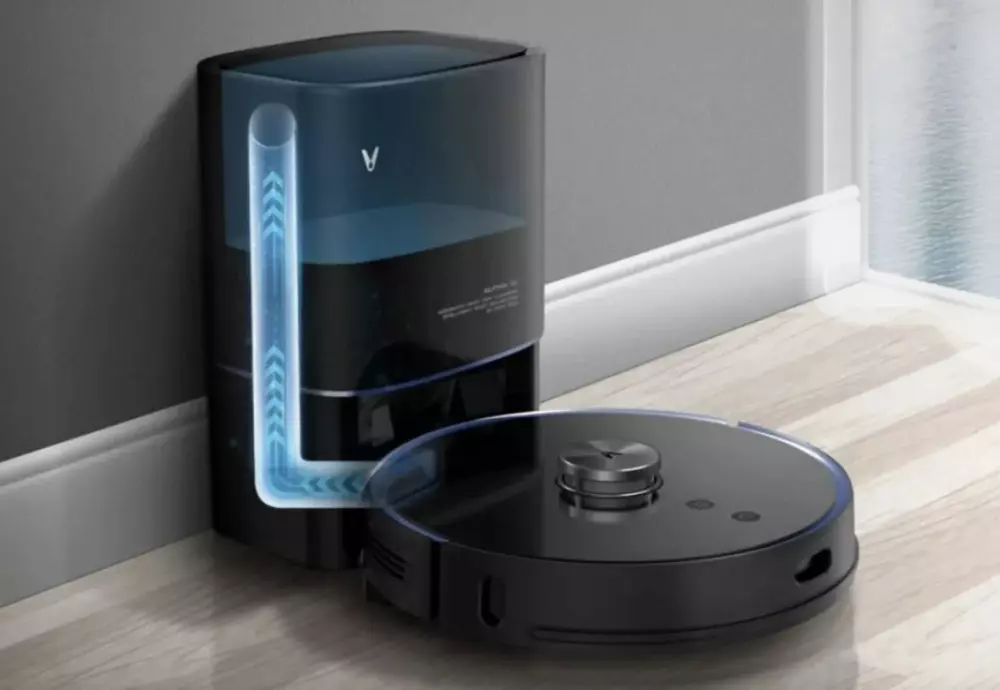 robot vacuum cleaner on carpet